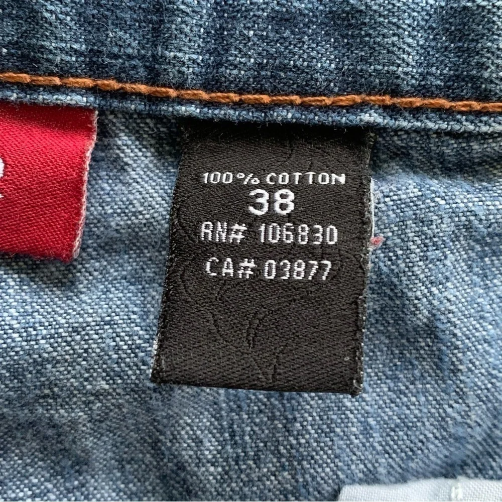 Men’s Rocawear Denim Blue Jeans Size 38 Embroidered